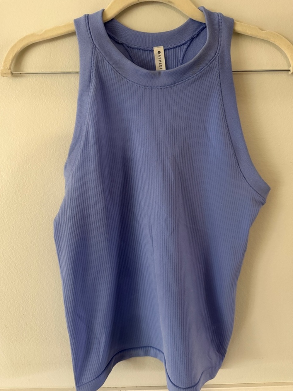 Athleta Lavender Ribbed High-Neck Racerback Tank